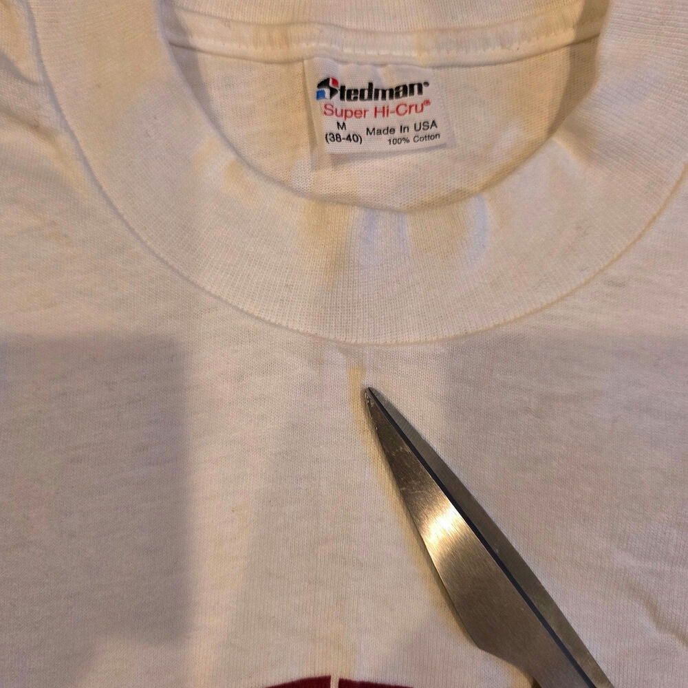 Vintage Stedman Super Hi-Cru Westmont Warriors T Shirt Medium Single Stitch - Picture 8 of 8